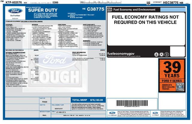 Used 2017 Ford F350 Platinum w/ Platinum Ultimate Package AWD/4WD image 12