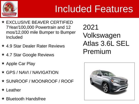 Used 2021 Volkswagen Atlas SEL Premium image 4