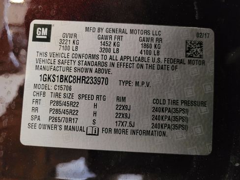 Used 2017 GMC Yukon SLT w/ Premium Edition RWD image 33