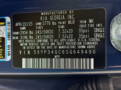 Used 2025 Kia Telluride EX w/ EX Captain's Chair Package FWD image 45
