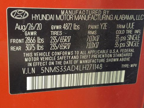 Used 2020 Hyundai Santa Fe SEL w/ Cargo Package FWD image 33