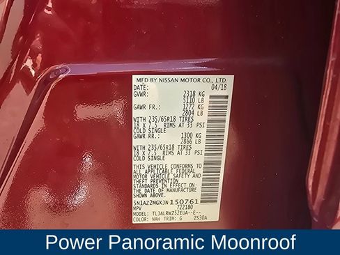 Used 2018 Nissan Murano SL w/ Moonroof Package FWD image 12