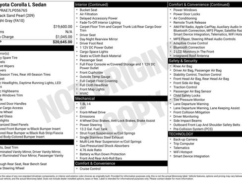 Used 2020 Toyota Corolla L image 21