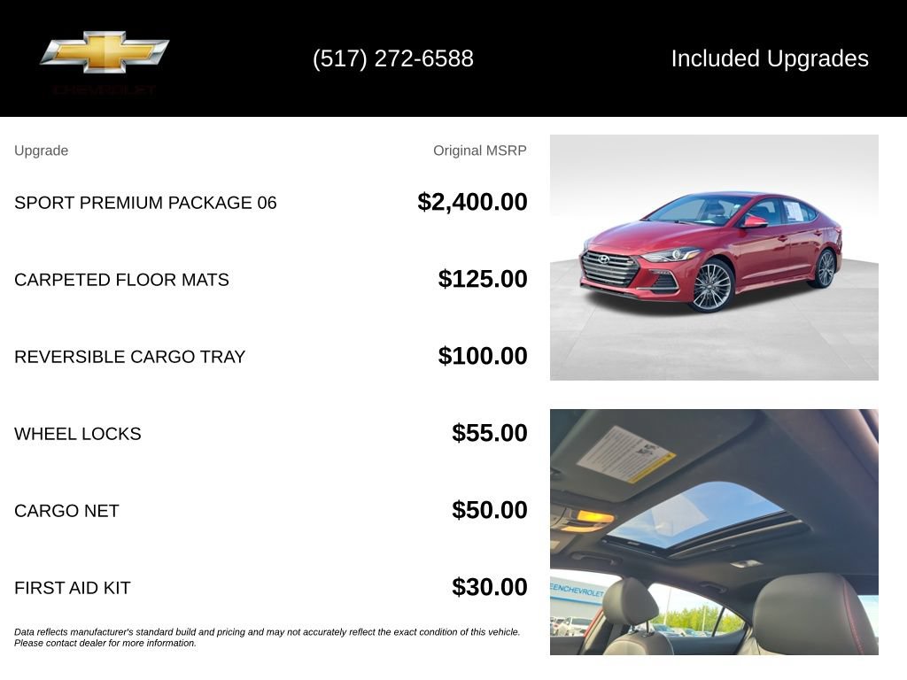 Used 2017 Hyundai Elantra Sport w/ Sport Premium Package 06 FWD image 5