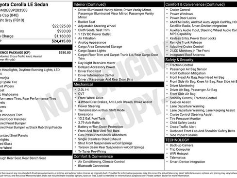 Used 2025 Toyota Corolla LE w/ Convenience Package FWD image 15