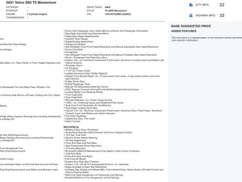 Used 2021 Volvo S60 T5 Momentum image 6