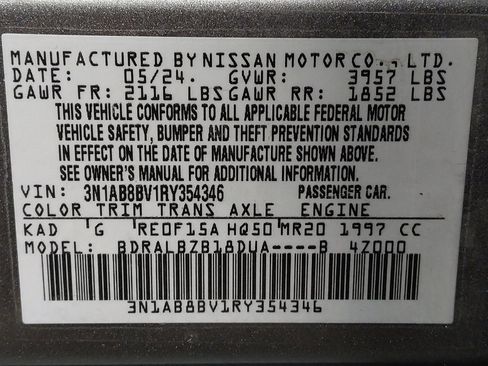 Used 2024 Nissan Sentra S FWD image 33