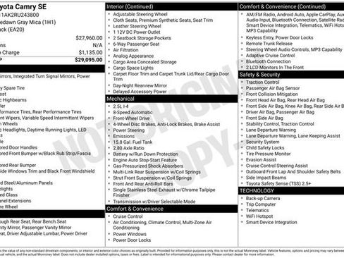 Certified 2024 Toyota Camry SE FWD image 27