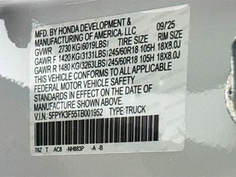 New 2026 Honda Ridgeline RTL image 26