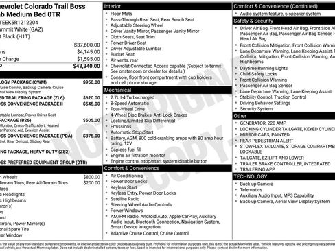 Used 2024 Chevrolet Colorado Trail Boss w/ Technology Package AWD/4WD image 10