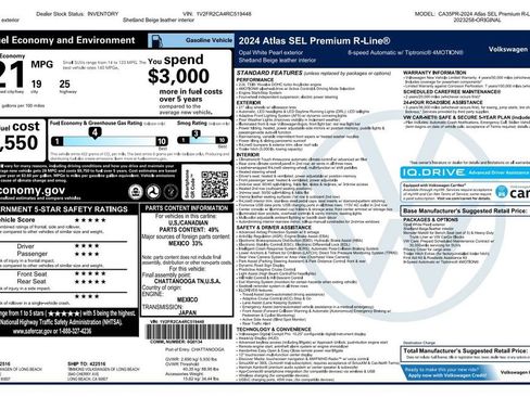 Used 2024 Volkswagen Atlas SEL Premium R-Line image 3