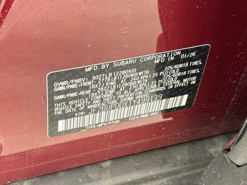 New 2026 Subaru Outback Limited AWD/4WD image 38