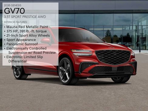 New 2026 Genesis GV70 3.5T Sport Prestige AWD/4WD image 3