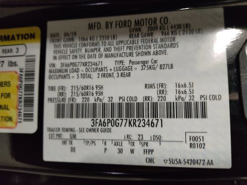 Used 2019 Ford Fusion S FWD image 33