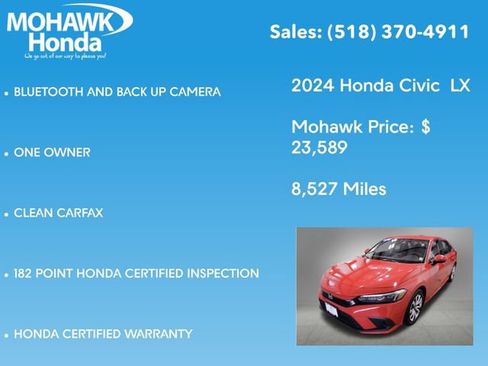 Certified 2024 Honda Civic LX image 8