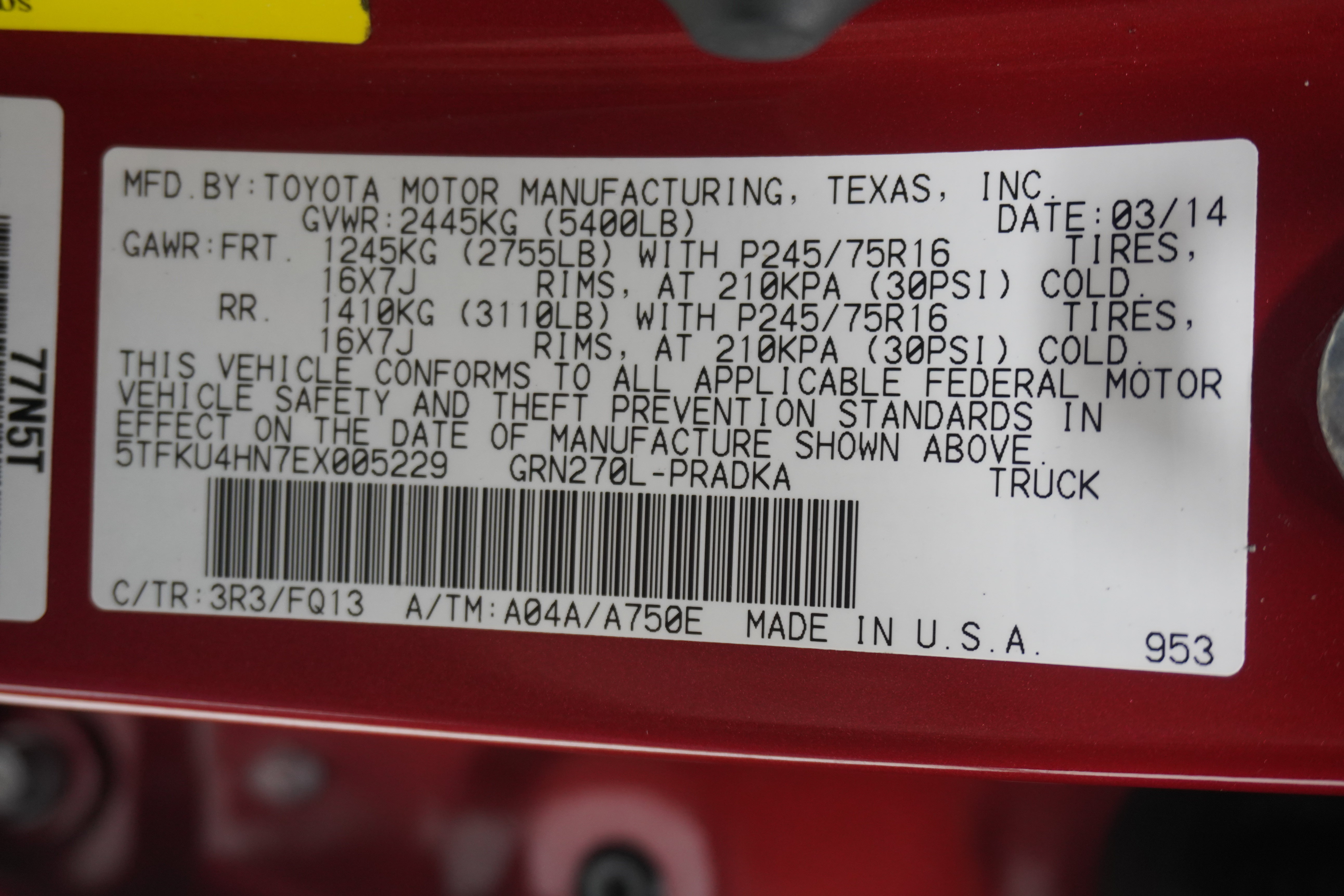Used 2014 Toyota Tacoma PreRunner w/ SR5 Package RWD image 24