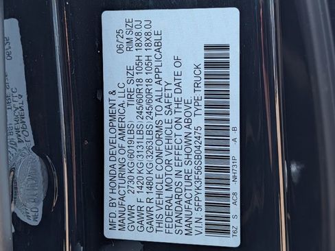 Used 2025 Honda Ridgeline RTL image 43