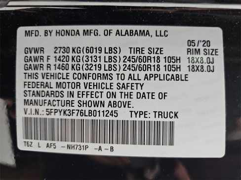 Used 2020 Honda Ridgeline RTL-E image 54