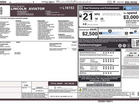 Used 2025 Lincoln Aviator Reserve image 62