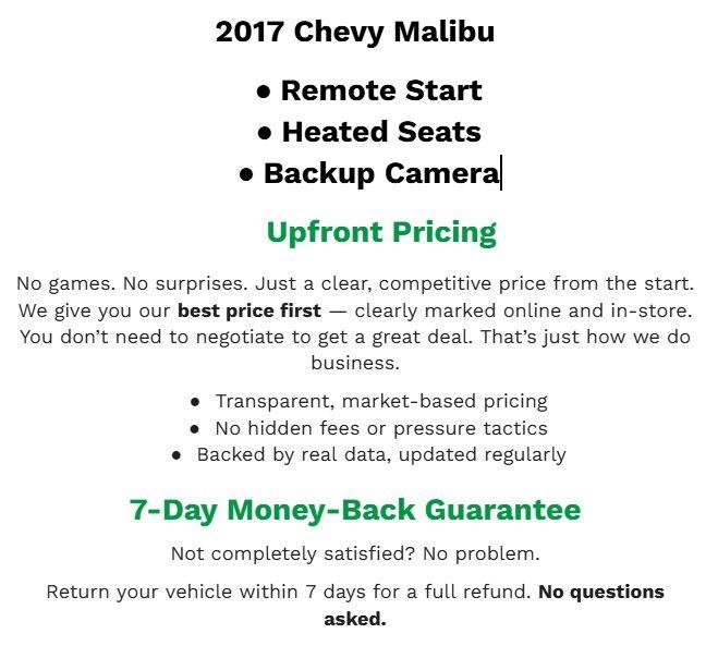 Used 2017 Chevrolet Malibu LT FWD image 2