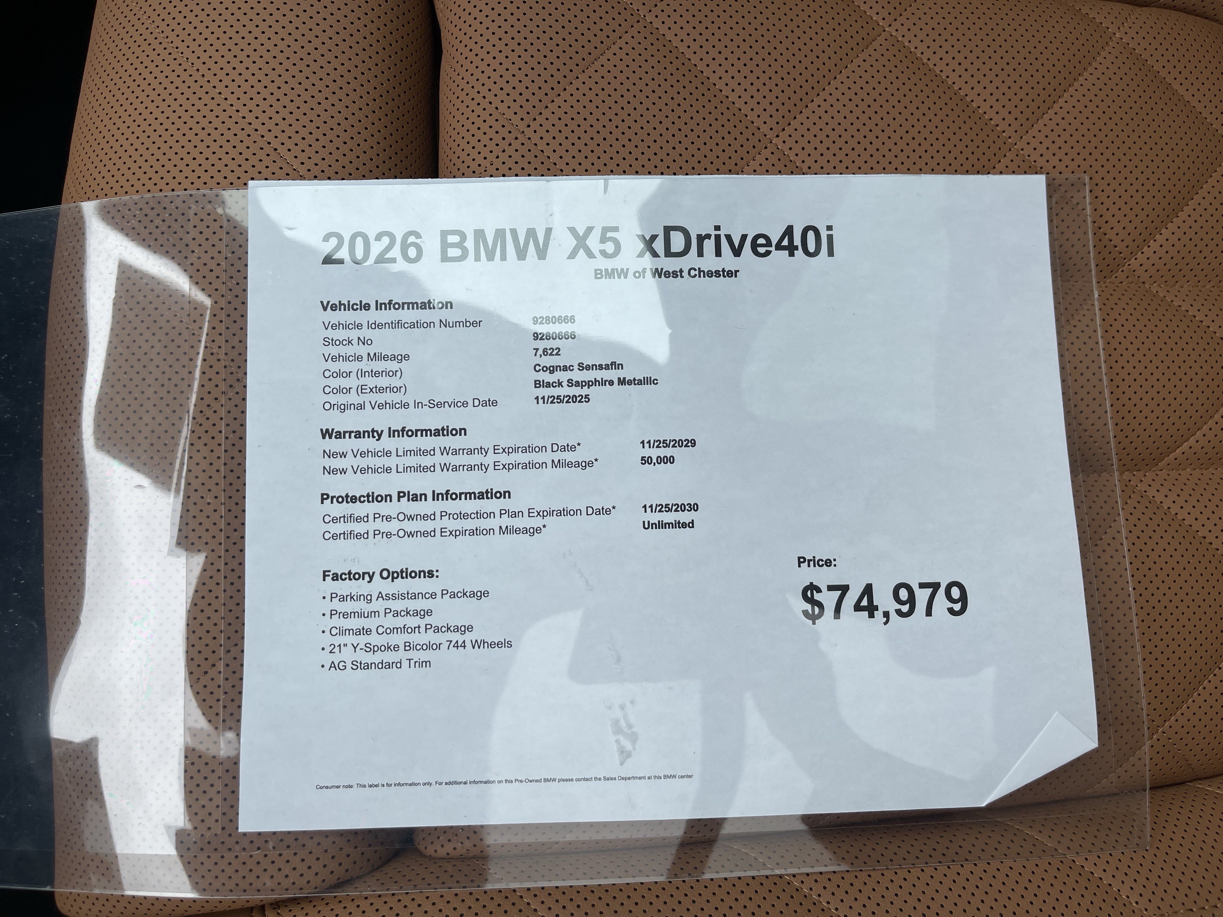 Certified 2026 BMW X5 xDrive40i AWD/4WD image 19