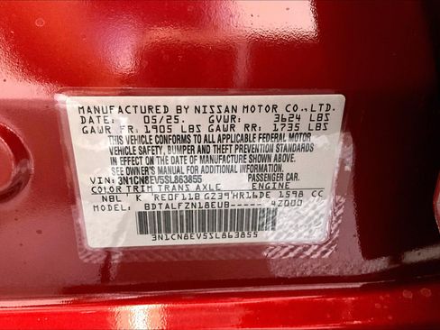 New 2025 Nissan Versa SV w/ Trunk Package image 73