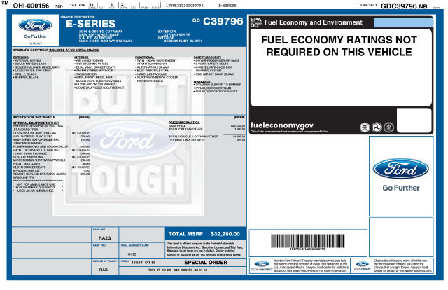 Used 2016 Ford E-350 and Econoline 350 Super Duty w/ Power Windows & Locks Group RWD image 10