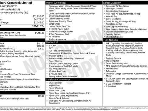 Used 2024 Subaru Crosstrek 2.5i Limited w/ Popular Package #4A AWD/4WD image 43