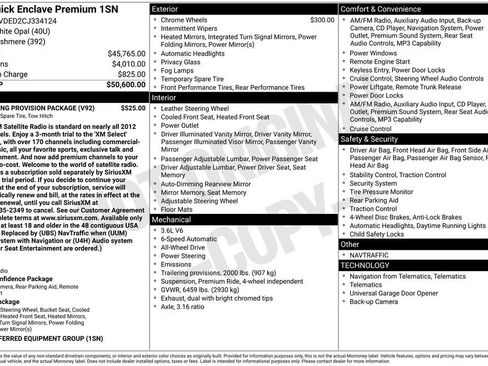 Used 2012 Buick Enclave Premium w/ Trailering Provision Package image 5