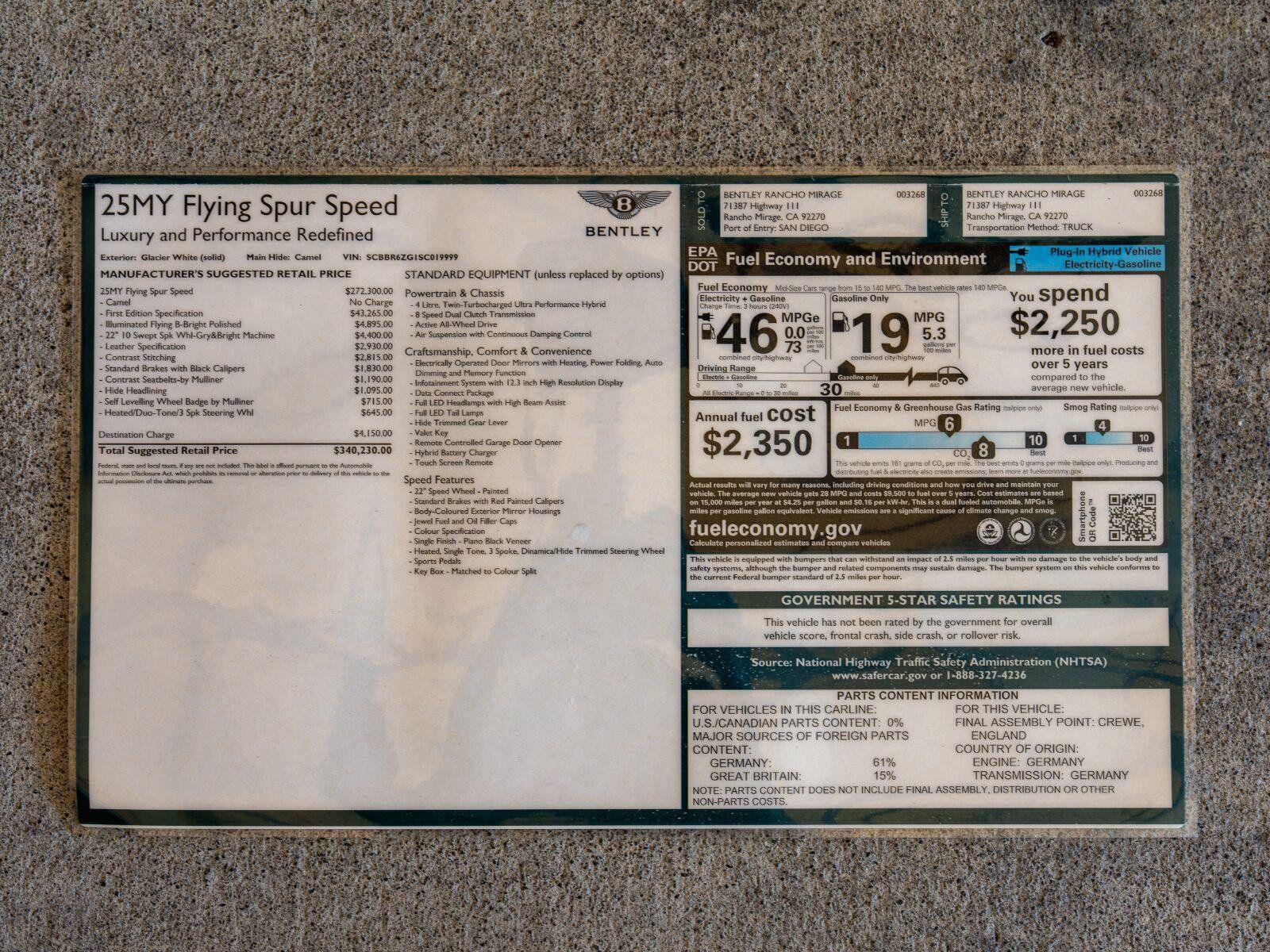 Used 2025 Bentley Flying Spur Plug-In Hybrid AWD/4WD image 35