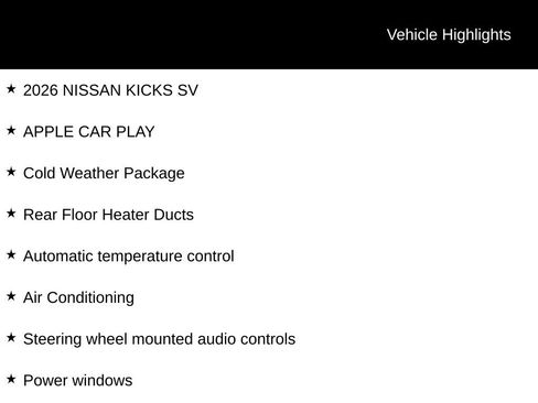Certified 2026 Nissan Kicks SV w/ Cold Weather Package AWD/4WD image 6
