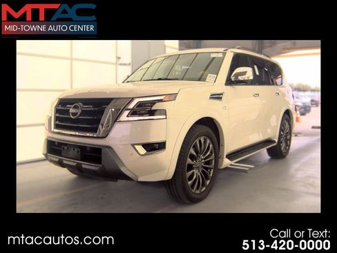 Used 2021 Nissan Armada Platinum w/ Captain's Chairs Package AWD/4WD image 1