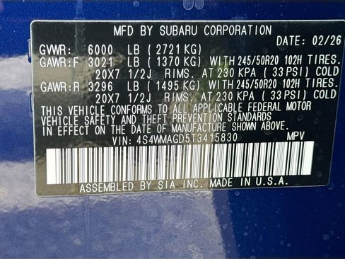 New 2026 Subaru Ascent Limited AWD/4WD image 43