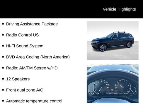 Used 2019 BMW X3 xDrive30i w/ Driving Assistance Package AWD/4WD image 9