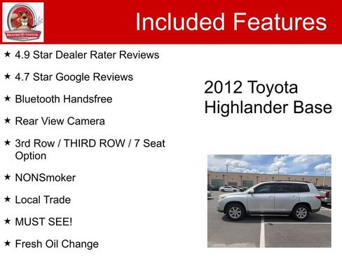 Used 2012 Toyota Highlander FWD w/ Tech Pkg image 5