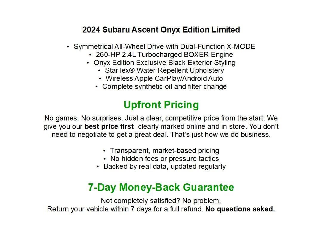 Used 2024 Subaru Ascent Onyx Edition Limited AWD/4WD image 2