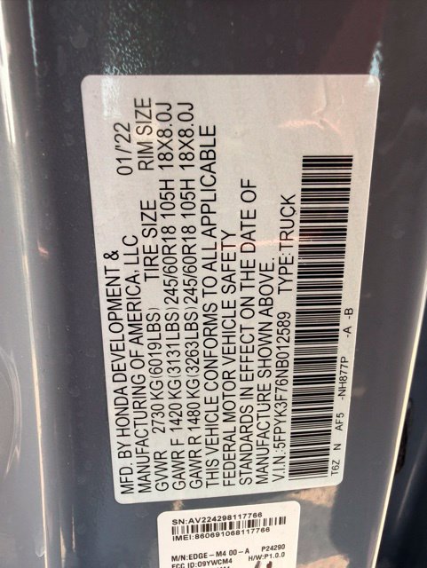 Used 2022 Honda Ridgeline RTL-E image 38