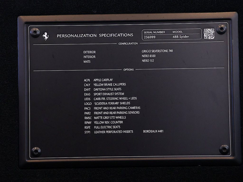 Certified 2018 Ferrari 488 Spider RWD image 99
