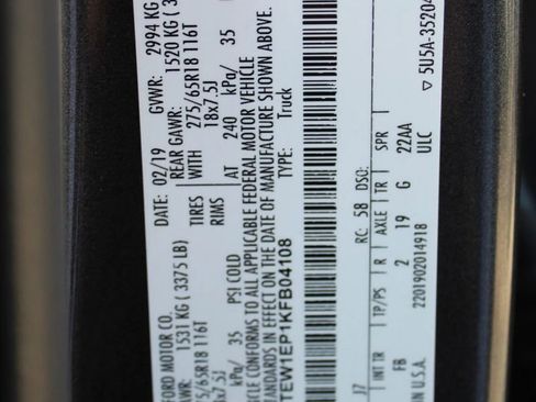 Used 2019 Ford F150 XLT w/ Equipment Group 302A Luxury AWD/4WD image 40