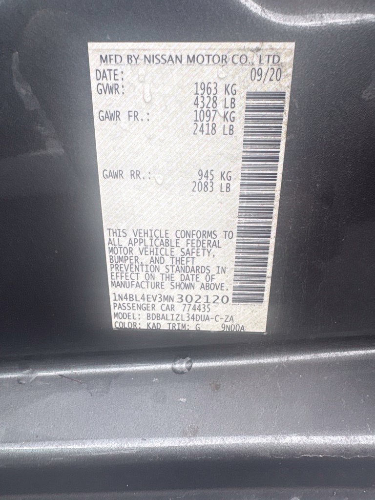 Certified 2021 Nissan Altima 2.5 SL FWD image 12