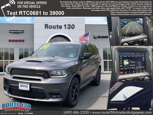 Certified 2020 Dodge Durango R/T w/ Blacktop Package AWD/4WD image 1