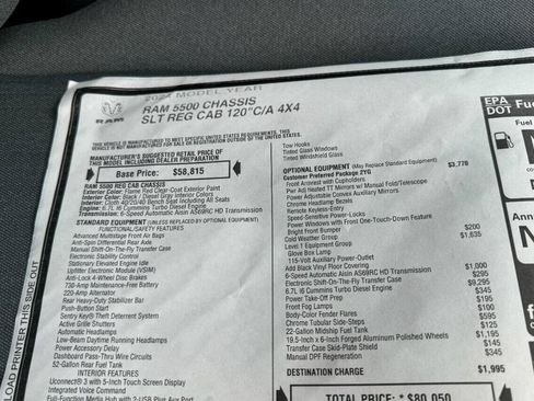 Used 2024 RAM 5500 SLT w/ Quick Order Package 2YG SLT AWD/4WD image 14