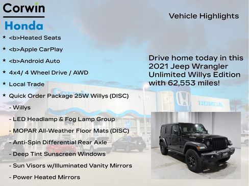 Used 2021 Jeep Wrangler Unlimited Sport image 7