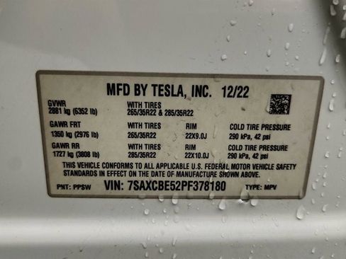 Used 2023 Tesla Model X AWD w/ 6 Seat Cream Interior & image 25