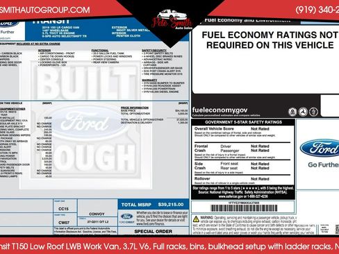 Used 2019 Ford Transit 150 148 Low Roof RWD image 52
