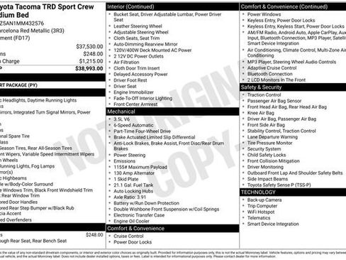 Used 2021 Toyota Tacoma TRD Sport image 33