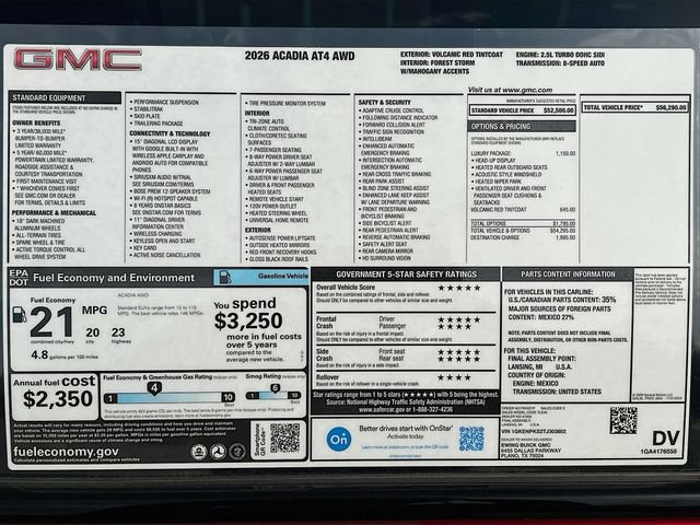 New 2026 GMC Acadia AT4 w/ Luxury Package AWD/4WD image 21