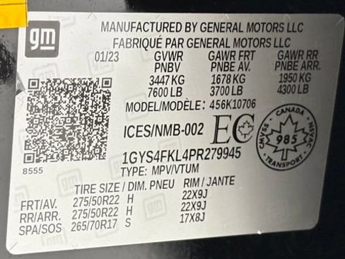 Used 2023 Cadillac Escalade Sport w/ LPO, ONYX Package AWD/4WD image 54