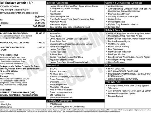 Used 2021 Buick Enclave Avenir w/ Avenir Technology Package image 7