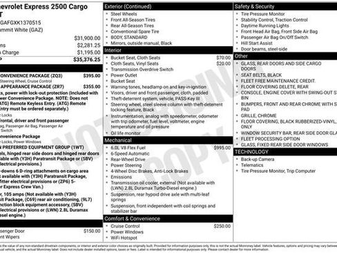 Used 2019 Chevrolet Express 2500 w/ Driver Convenience Package image 4